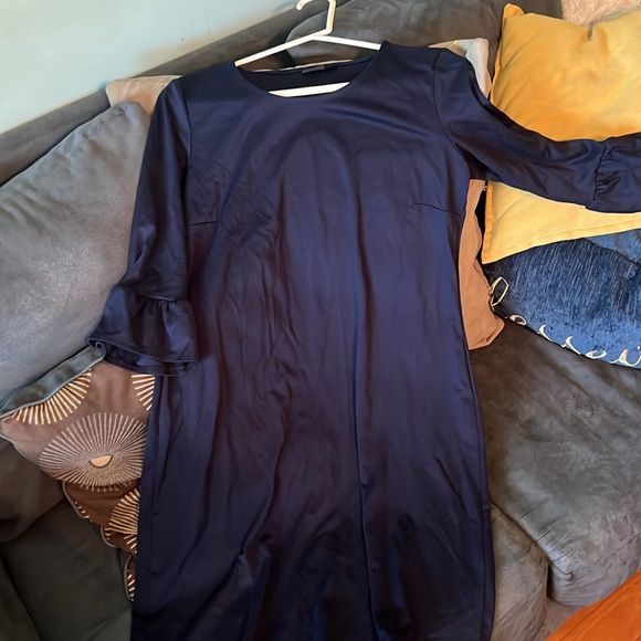 Esmara navy medium ruffle sleeve dress, NWOT, shift dress - Picture 1 of 7